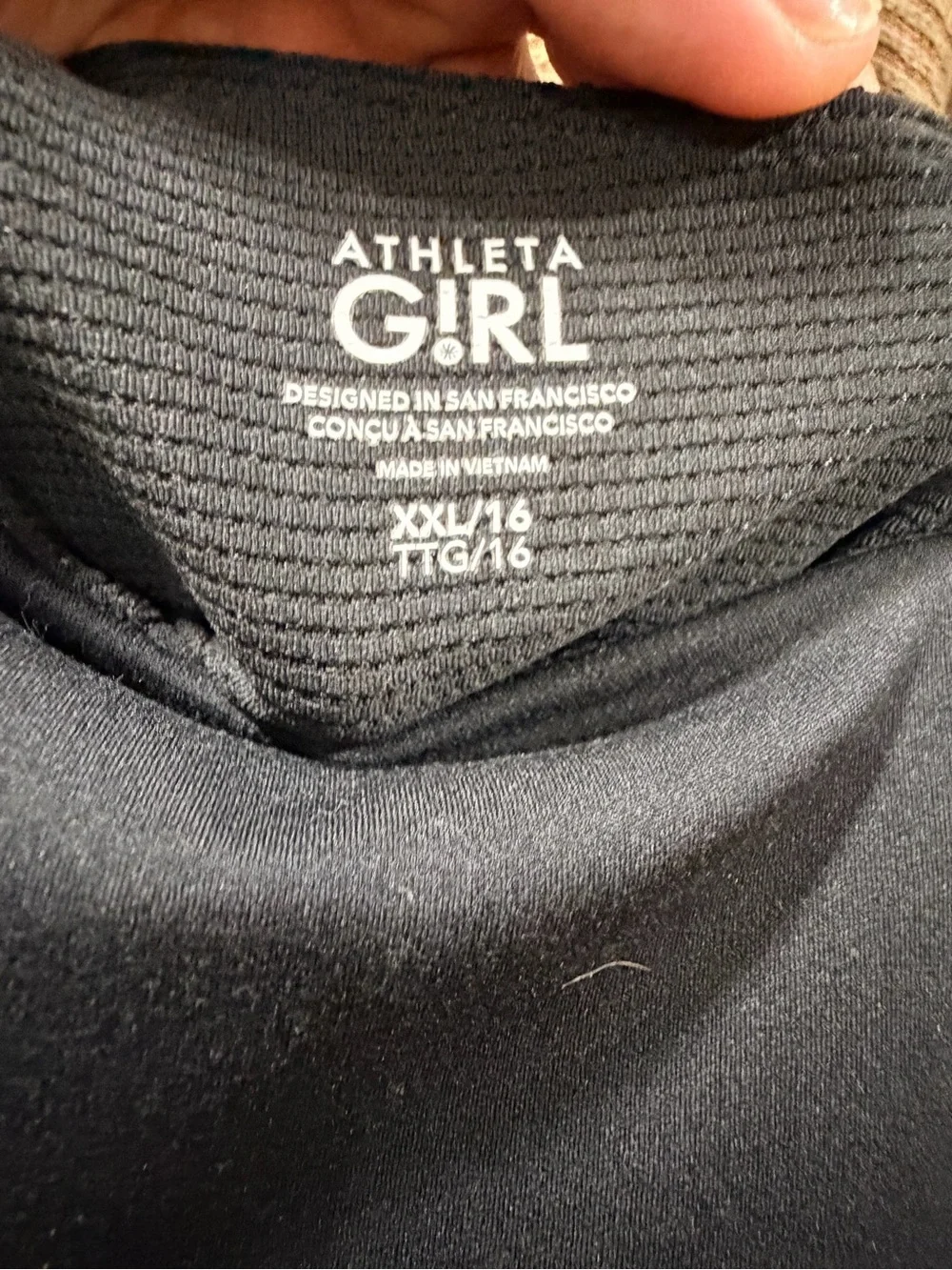 Athleta Black Asymmetrical Slip Dress with Thin Straps